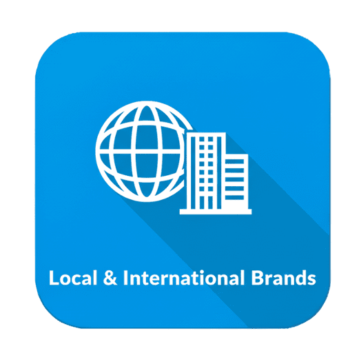 digital marketing Local & International Brands icon